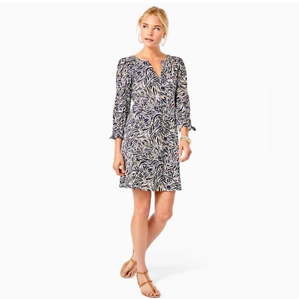 Lilly Pulitzer cath dress in onyx can you zee me size large NWT